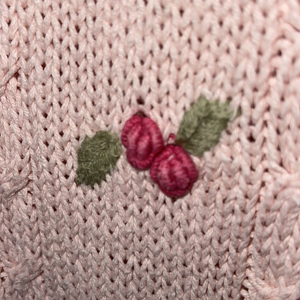 Cottage Core Pink Floral Sweater Size Medium - Picture 10 of 10